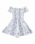 White & Blue Floral Dress