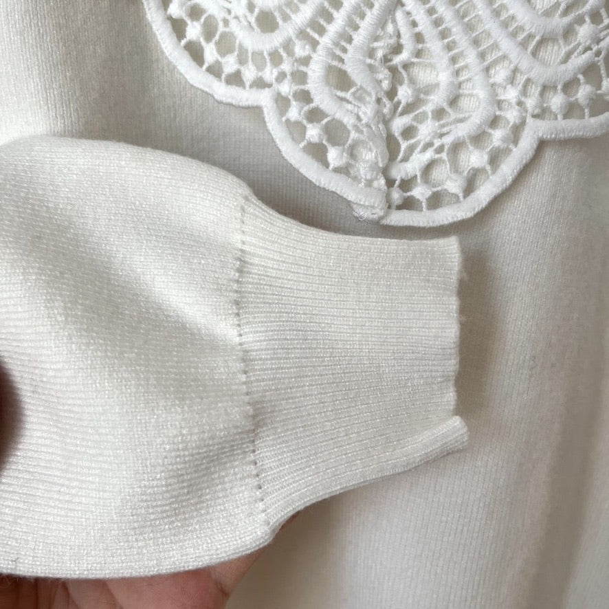 Lace Knitted Cardigan Blouse