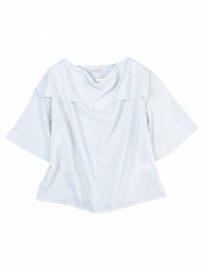 Samansa Mos2 Collared Stripe Blouse