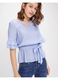 Cache Cache Ruffled Sleeve Top