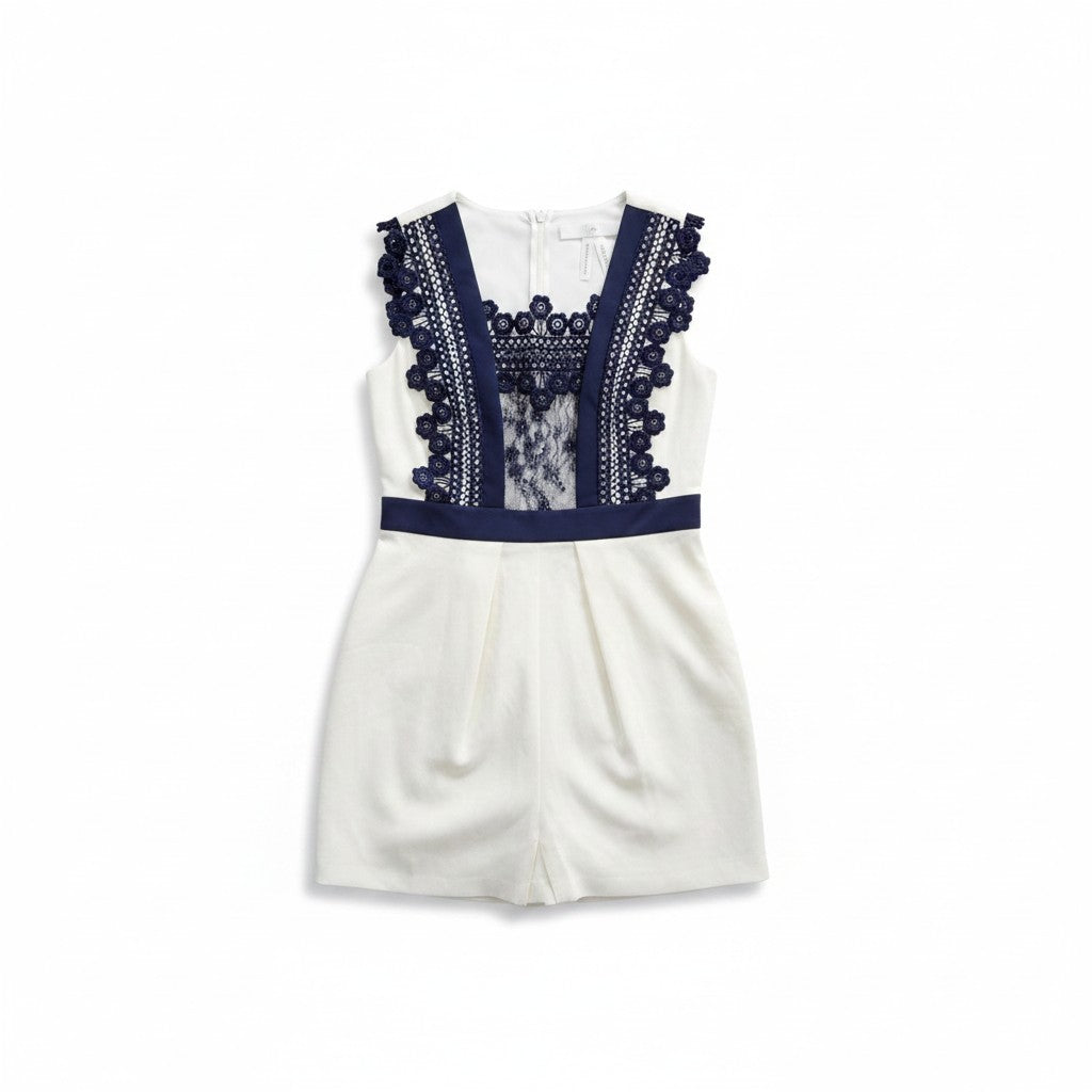 Bread n Butter White & Navy Dress