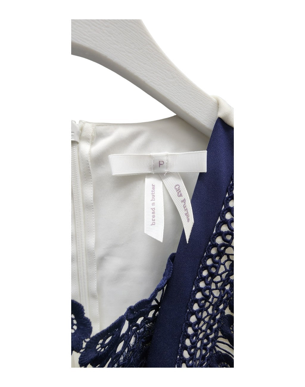 Bread n Butter White & Navy Dress