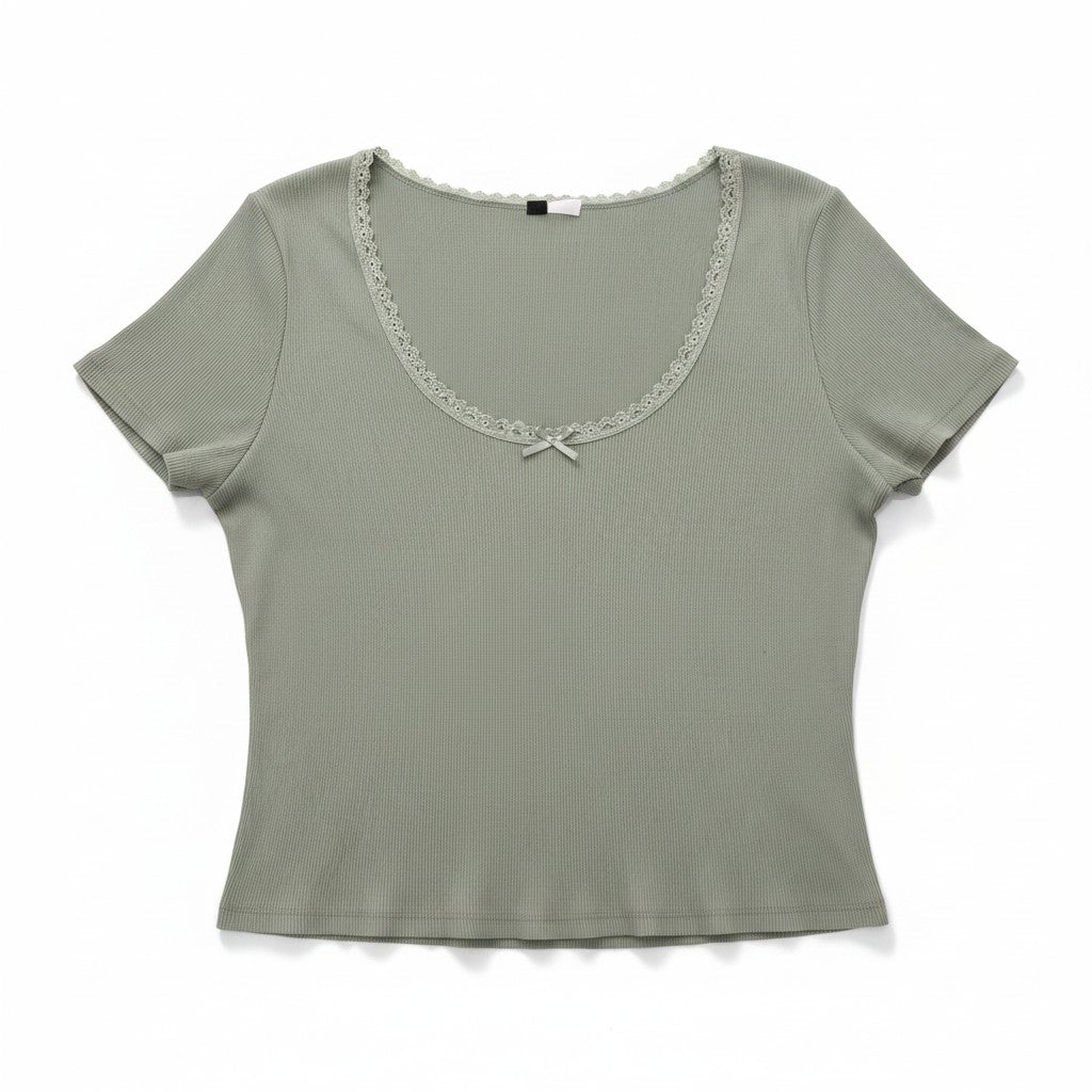 Short Sleeve Lace Top