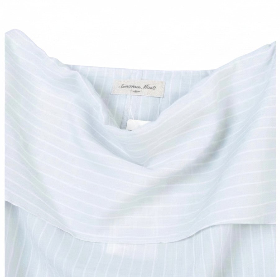Samansa Mos2 Collared Stripe Blouse