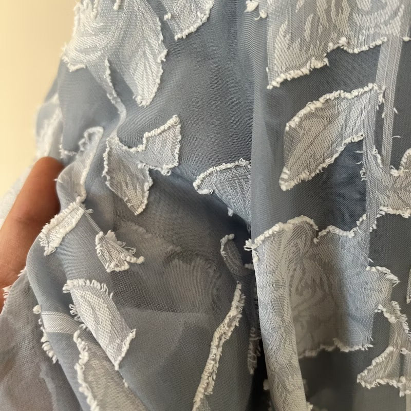 Thirty Thirty Chiffon Grey Blue Floral Dress