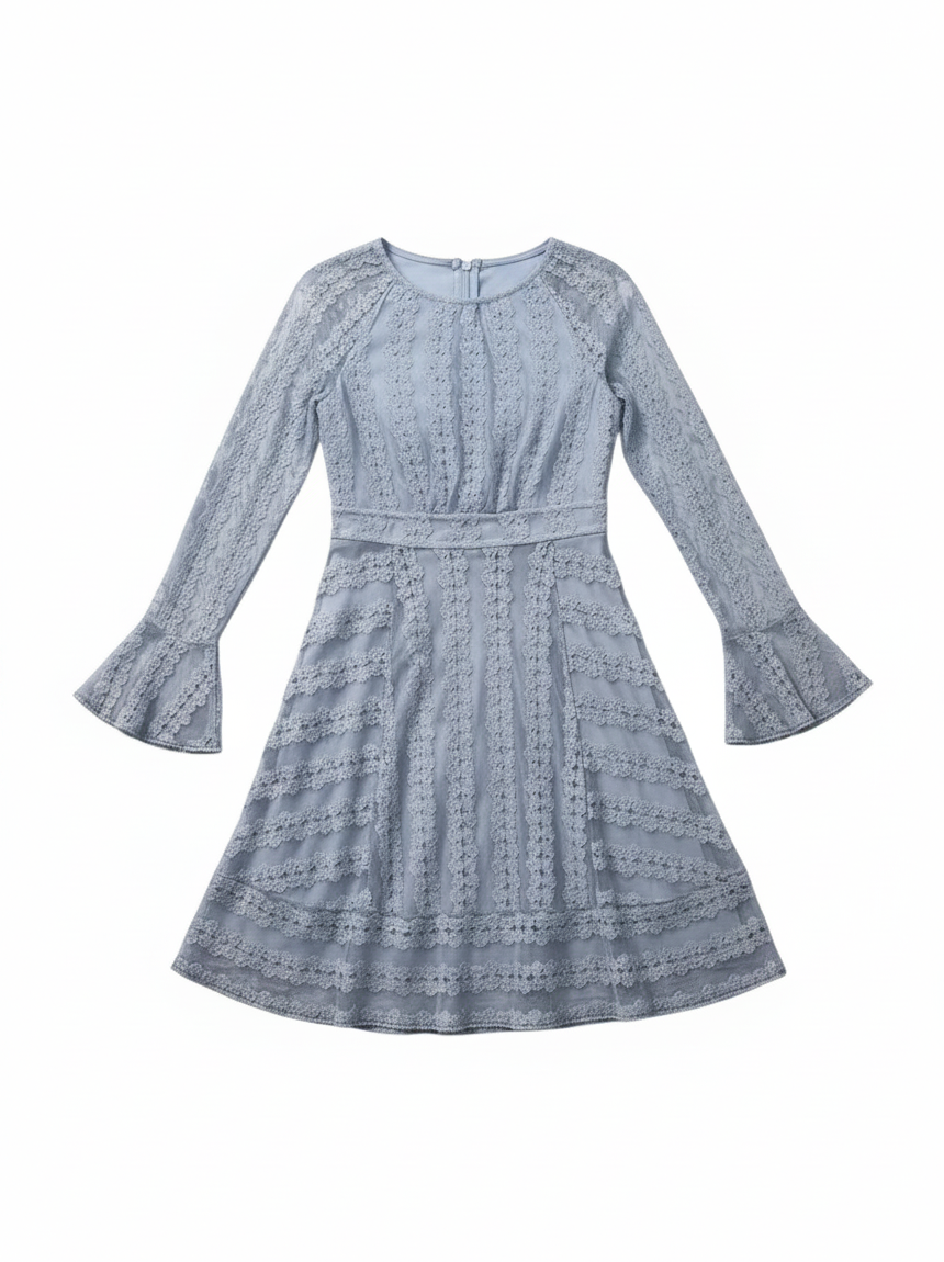 Bell Sleeve Lace Dress