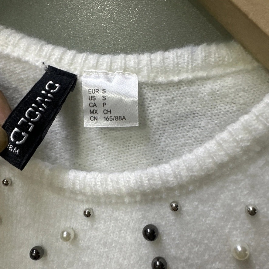 Divided H&M Pearl Beaded Blouse