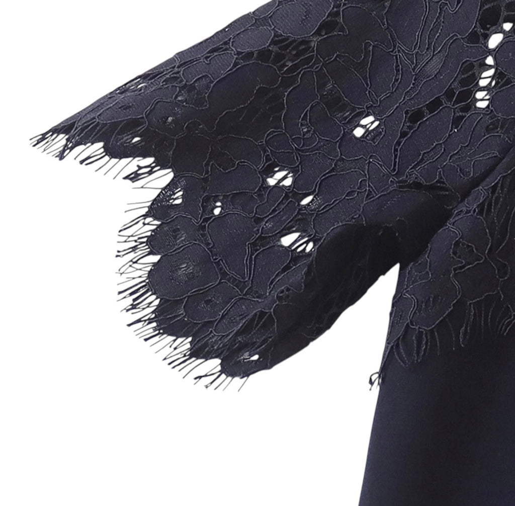 Claudie Pierlot Bi-material Lace Shift Dress