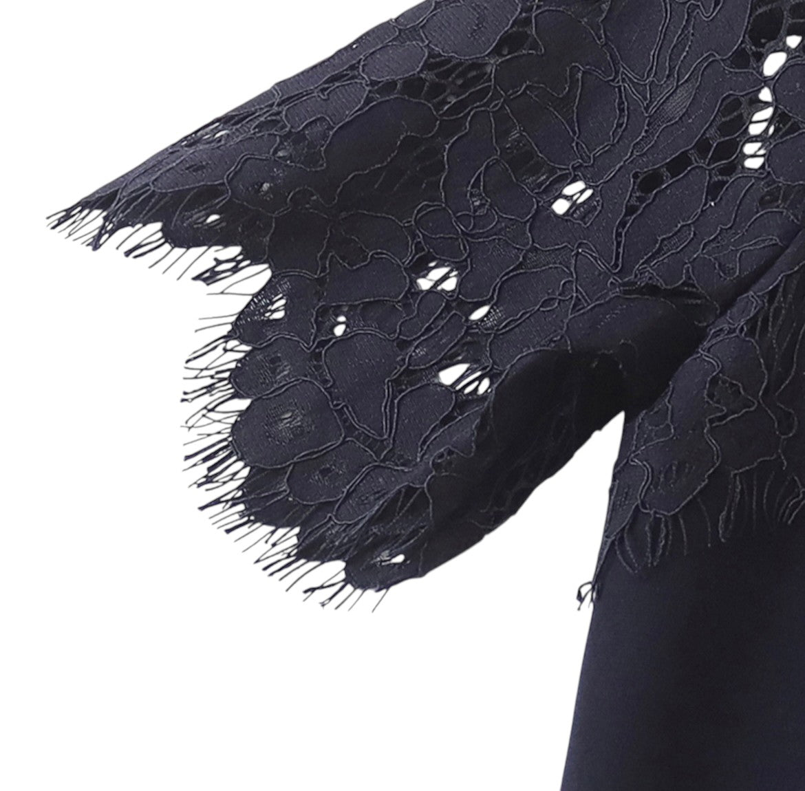 Claudie Pierlot Bi-material Lace Shift Dress
