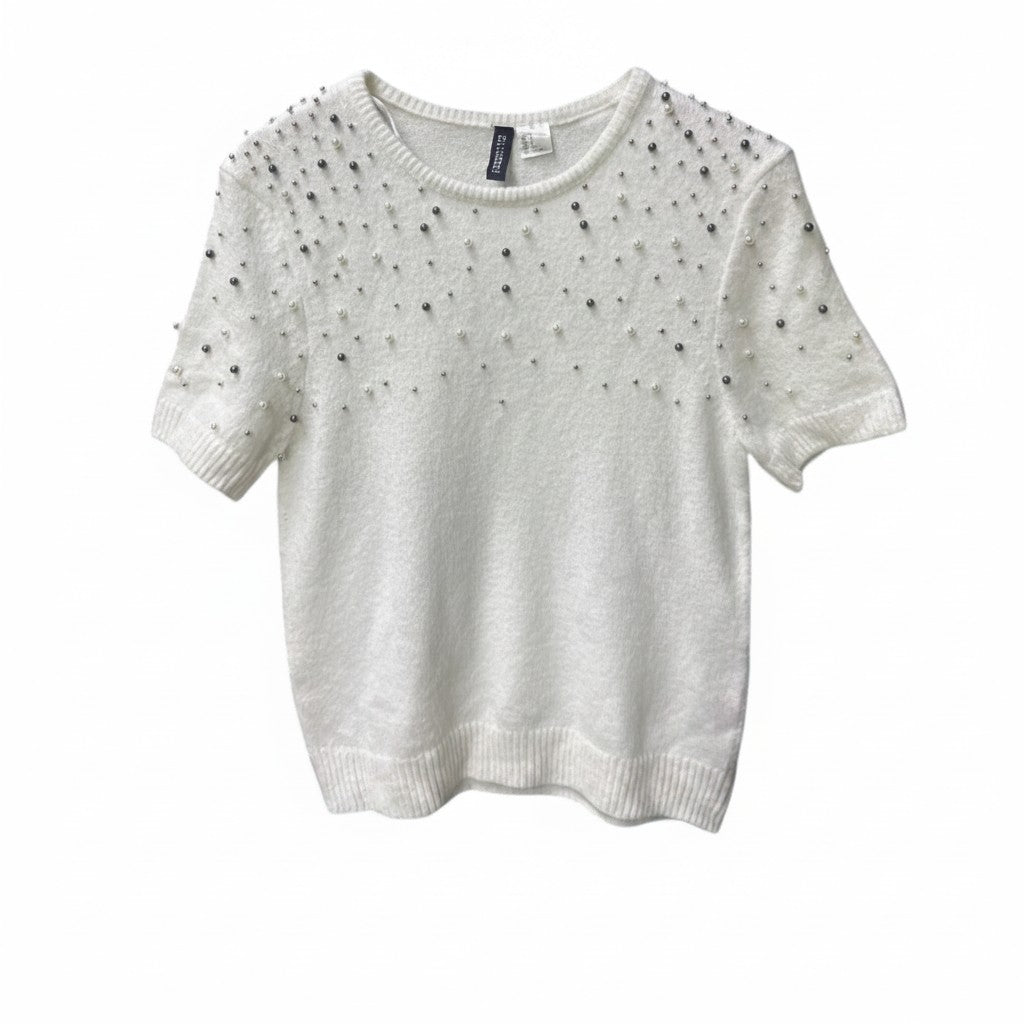 Divided H&M Pearl Beaded Blouse