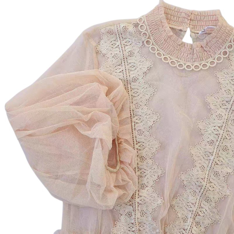 Puff Sleeve Lace Blouse