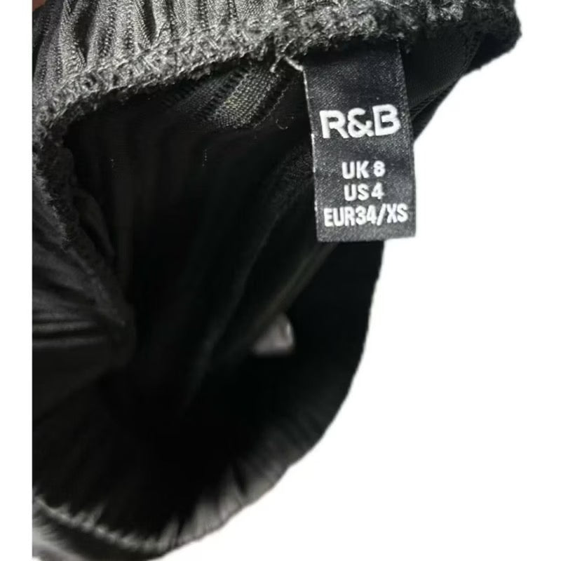 R&B Black Wavy Pattern Long Sleeve Shirt