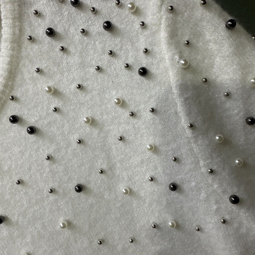 Divided H&M Pearl Beaded Blouse