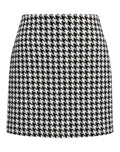 Mango Checkered Black & White Skirt