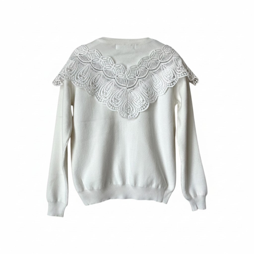 Lace Knitted Cardigan Blouse