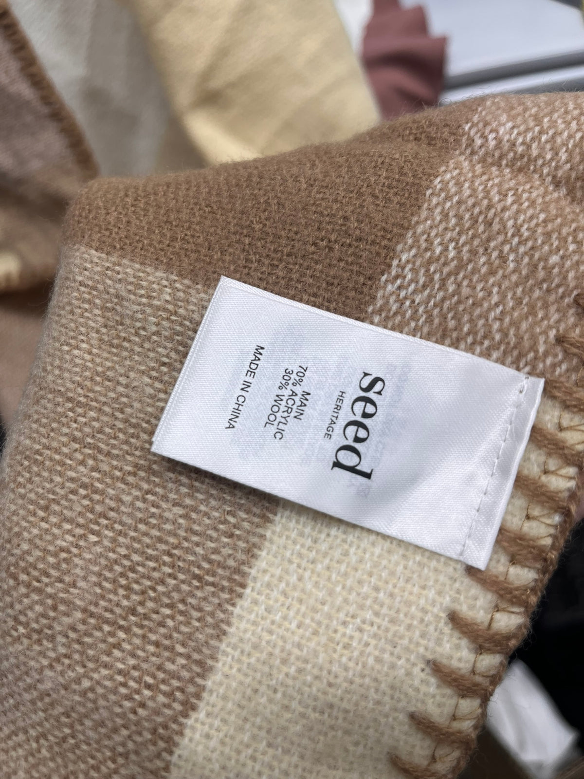 Seed Heritage Checkered Two-way Scarf / Scarf