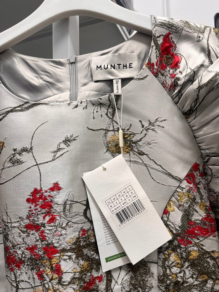 Munthe Embroidered Cocktail Midi Dress