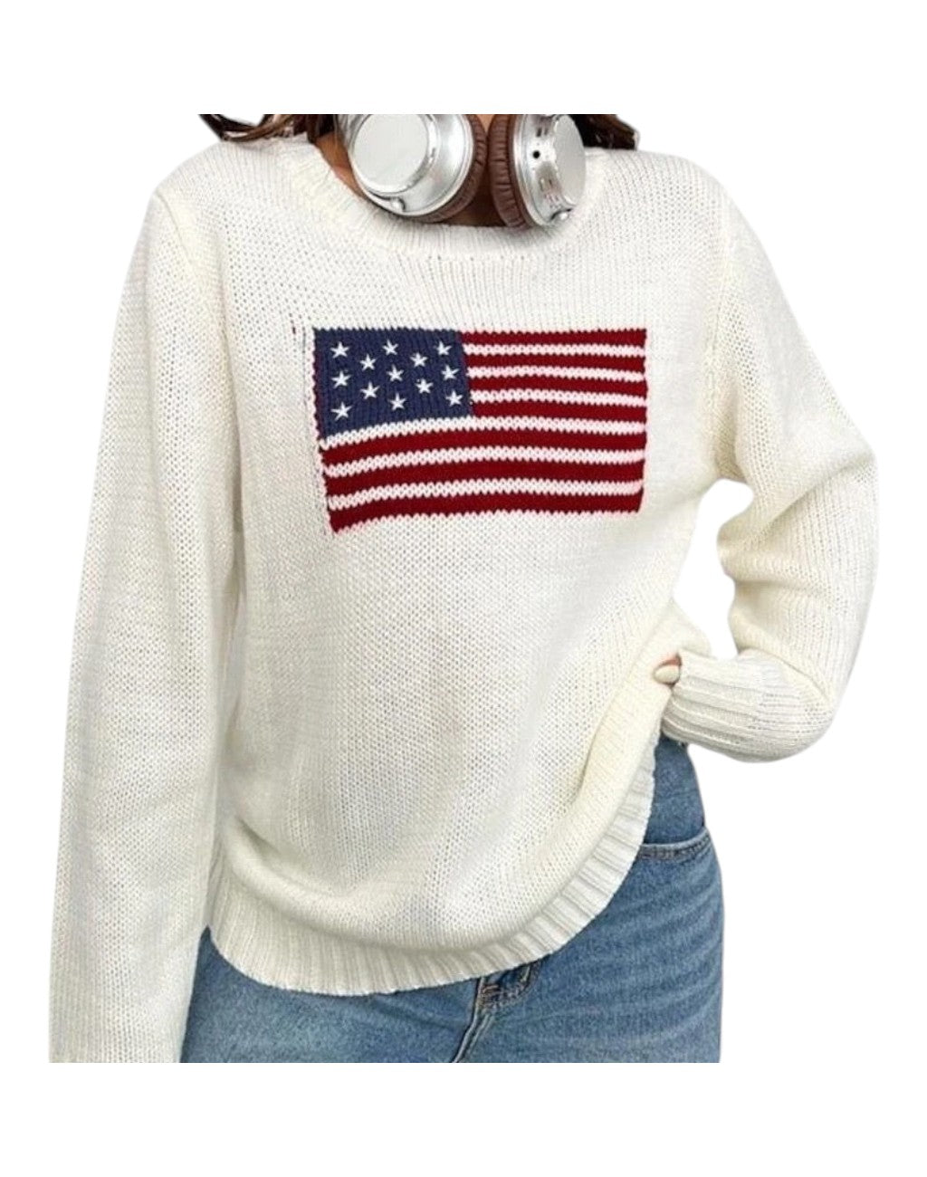 Shein USA Flag Sweater