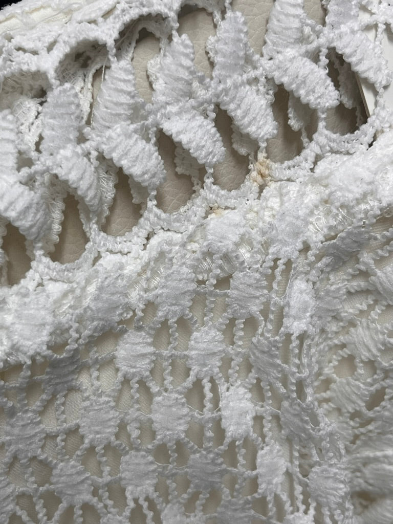 LINN AHLBORG × NA-KD Lace Crochet Ruffle Cake Dress