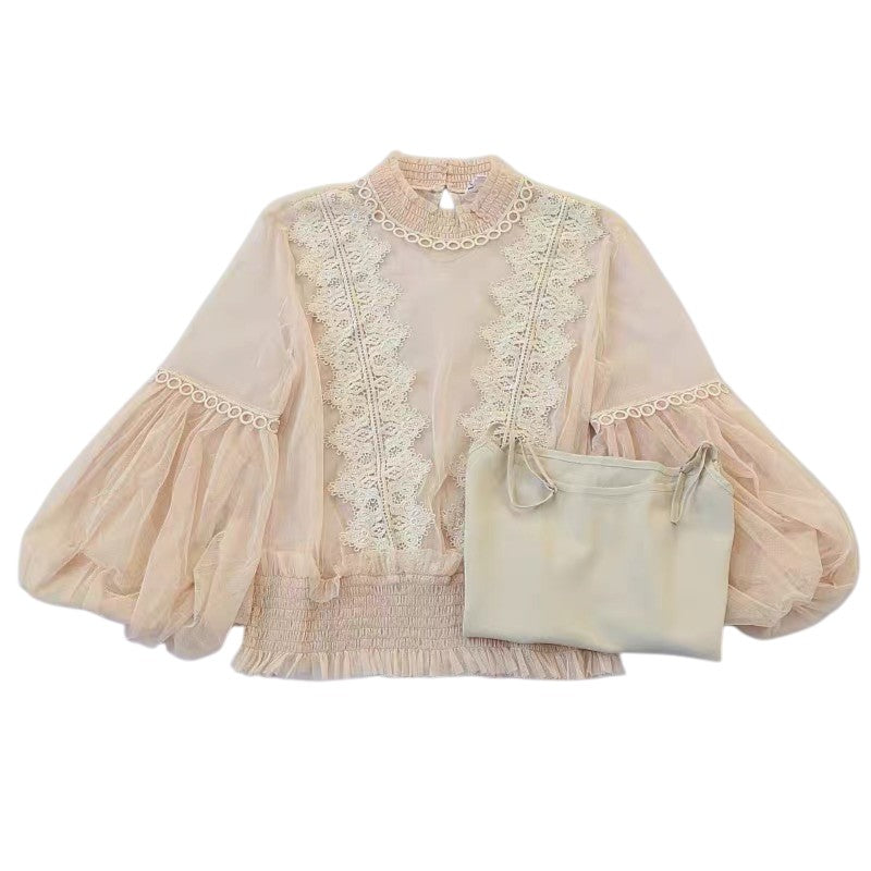 Puff Sleeve Lace Blouse
