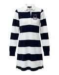 Regatta Club Black and White Collared Stripe Dress