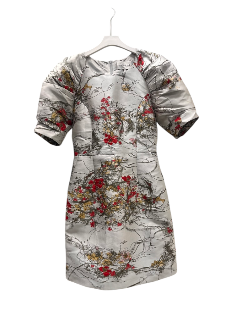 Munthe Embroidered Cocktail Midi Dress