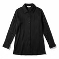 R&B Black Wavy Pattern Long Sleeve Shirt