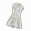 White Pleated Dress