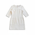 Stradivarious White Denim Pocket Dress