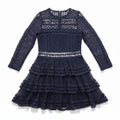 LINN AHLBORG × NA-KD Lace Crochet Ruffle Cake Dress