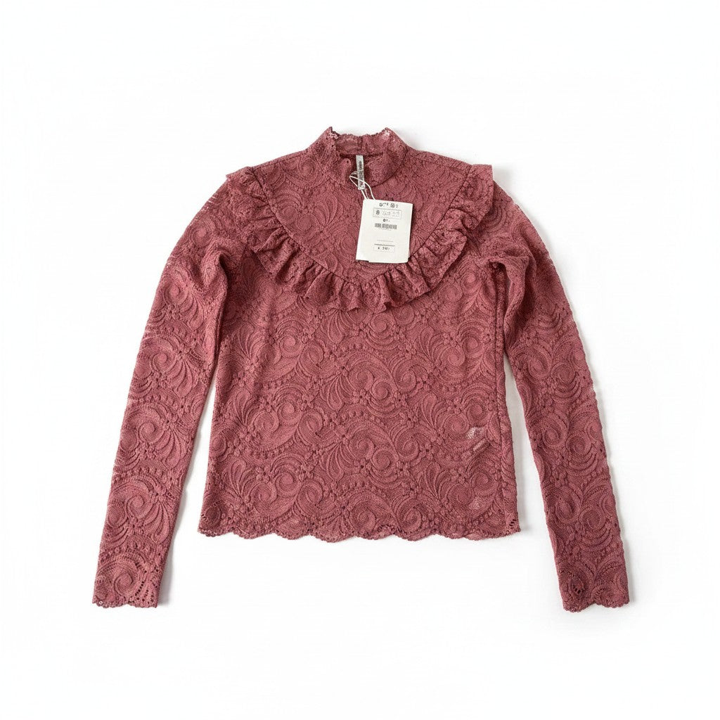 Stradivarious Ruffled Lace Top