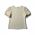 Reserved Beaded Short Sleeve Blouse