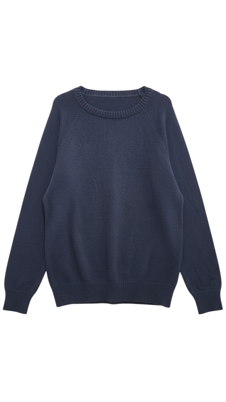 Navy Blue Knitted Top