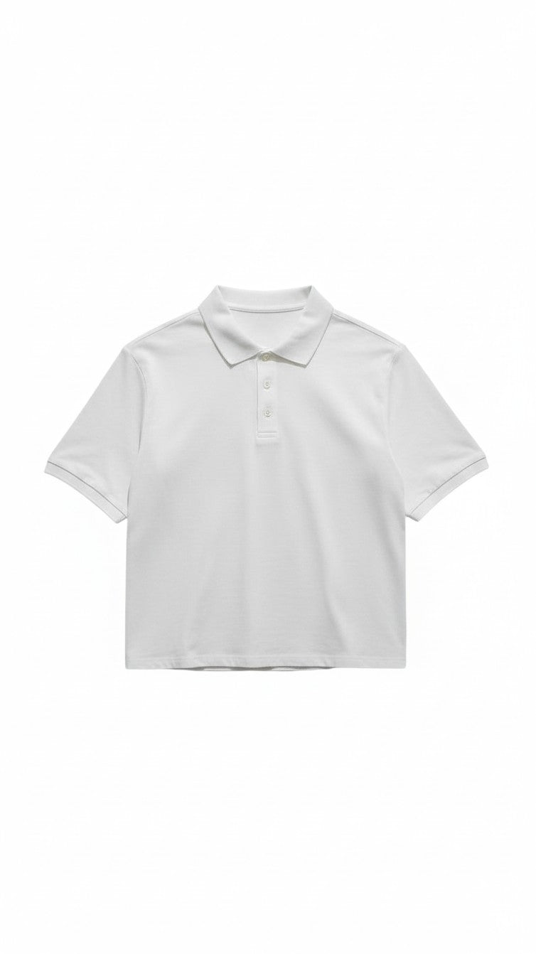 Polo Collared Short Sleeve Top