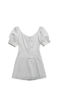 Buttoned Short Sleeve Dress