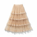 Peach Lace Layered Skirt