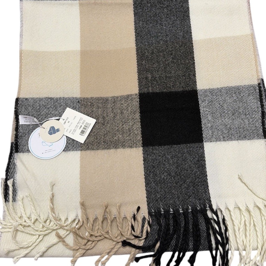Cream & Black Stripe Scarf