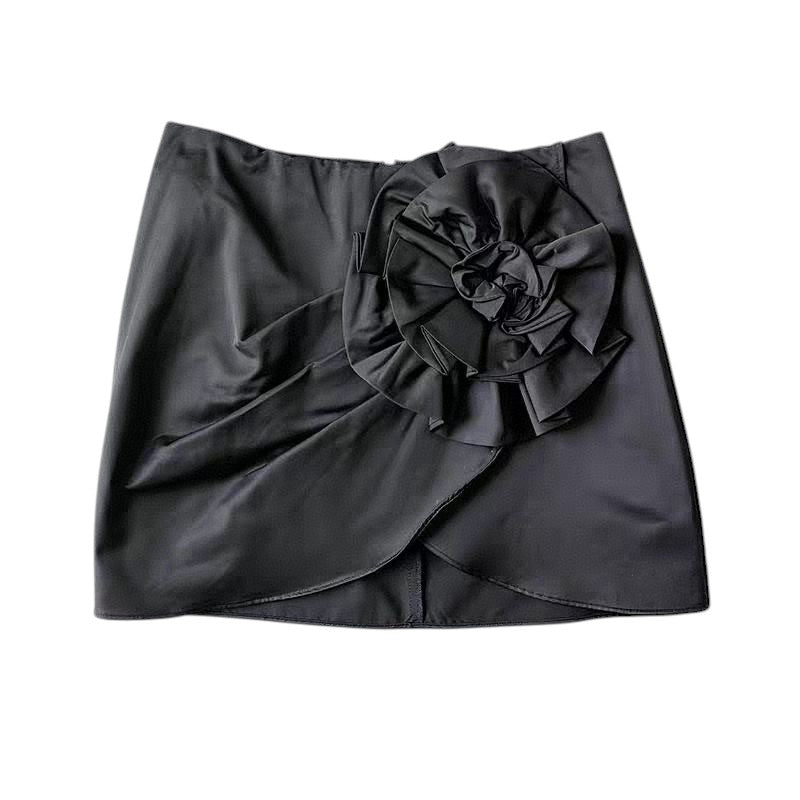 Black Flower Skirt