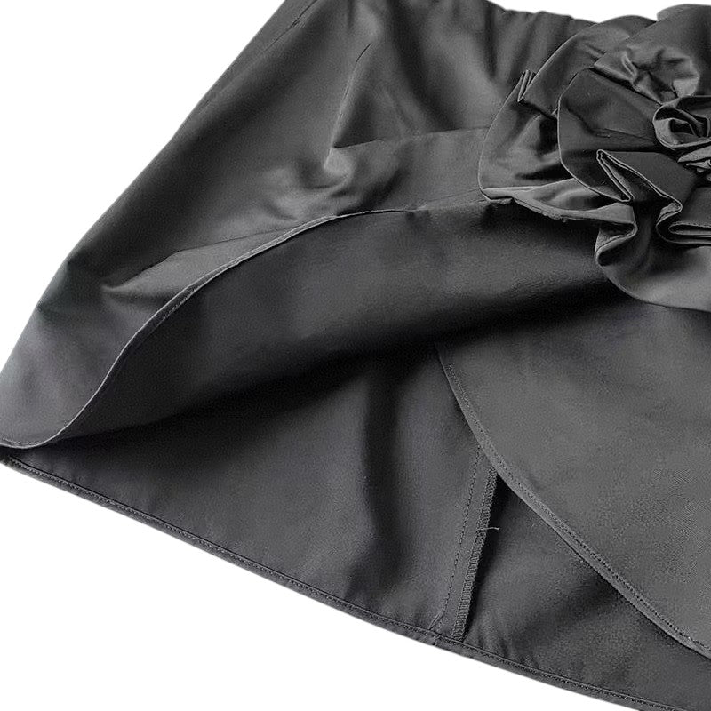 Black Flower Skirt