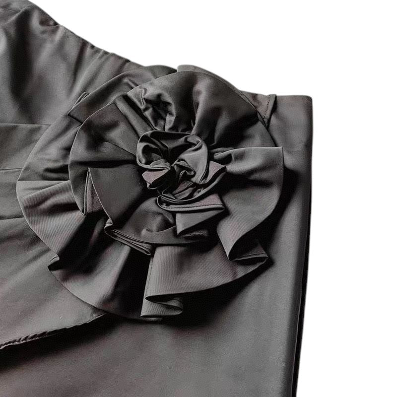 Black Flower Skirt