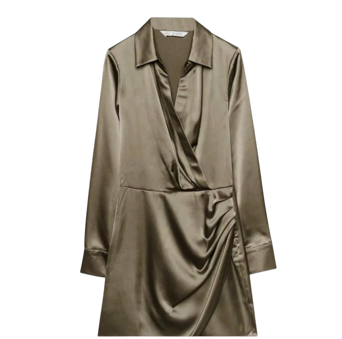 Olive Green Silky Dress