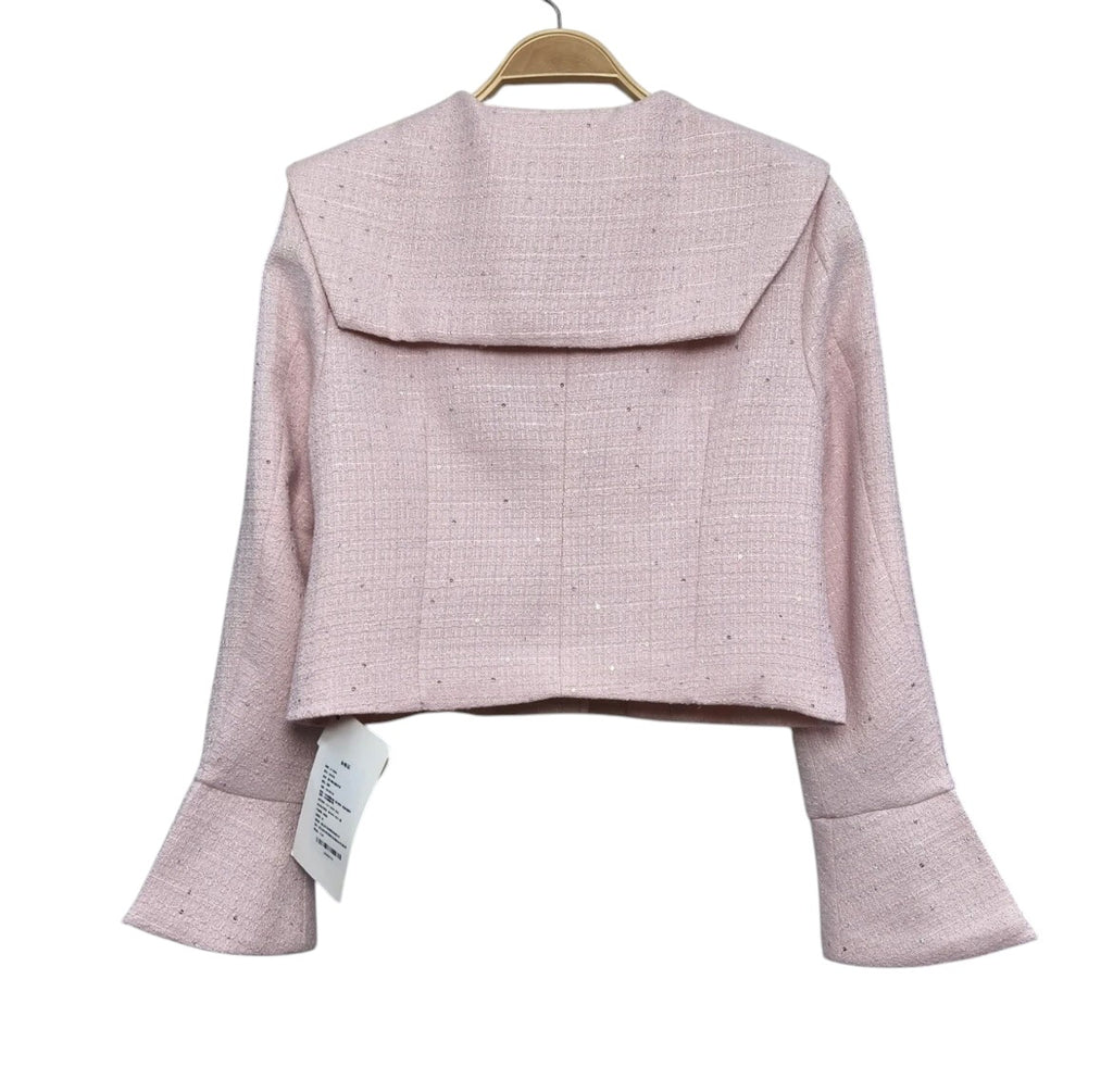 LA Vague Flair Collared Jacket